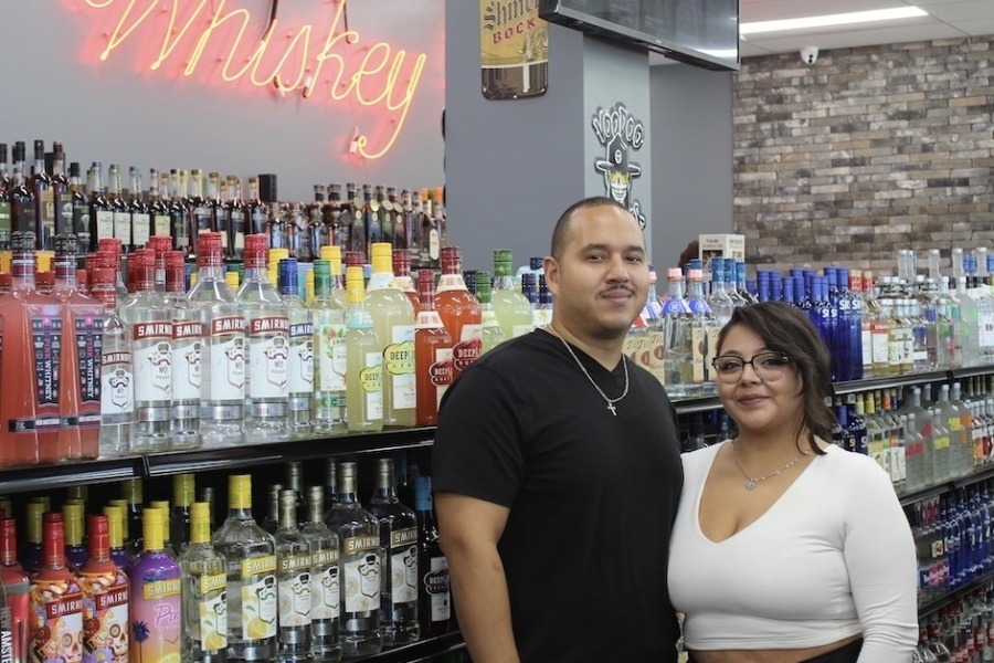 Owner Michael Reyes and his wife, Brenda, built liquor store Worth The Pour from the ground up. (Destine Gibson/Community Impact)