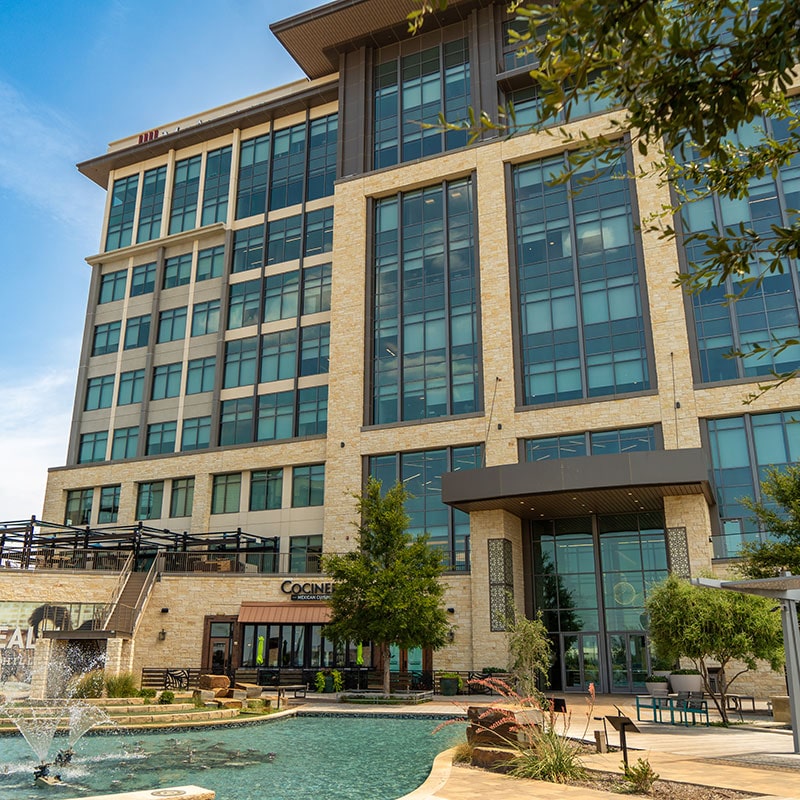 The Realm at Castle Hills office building front view.